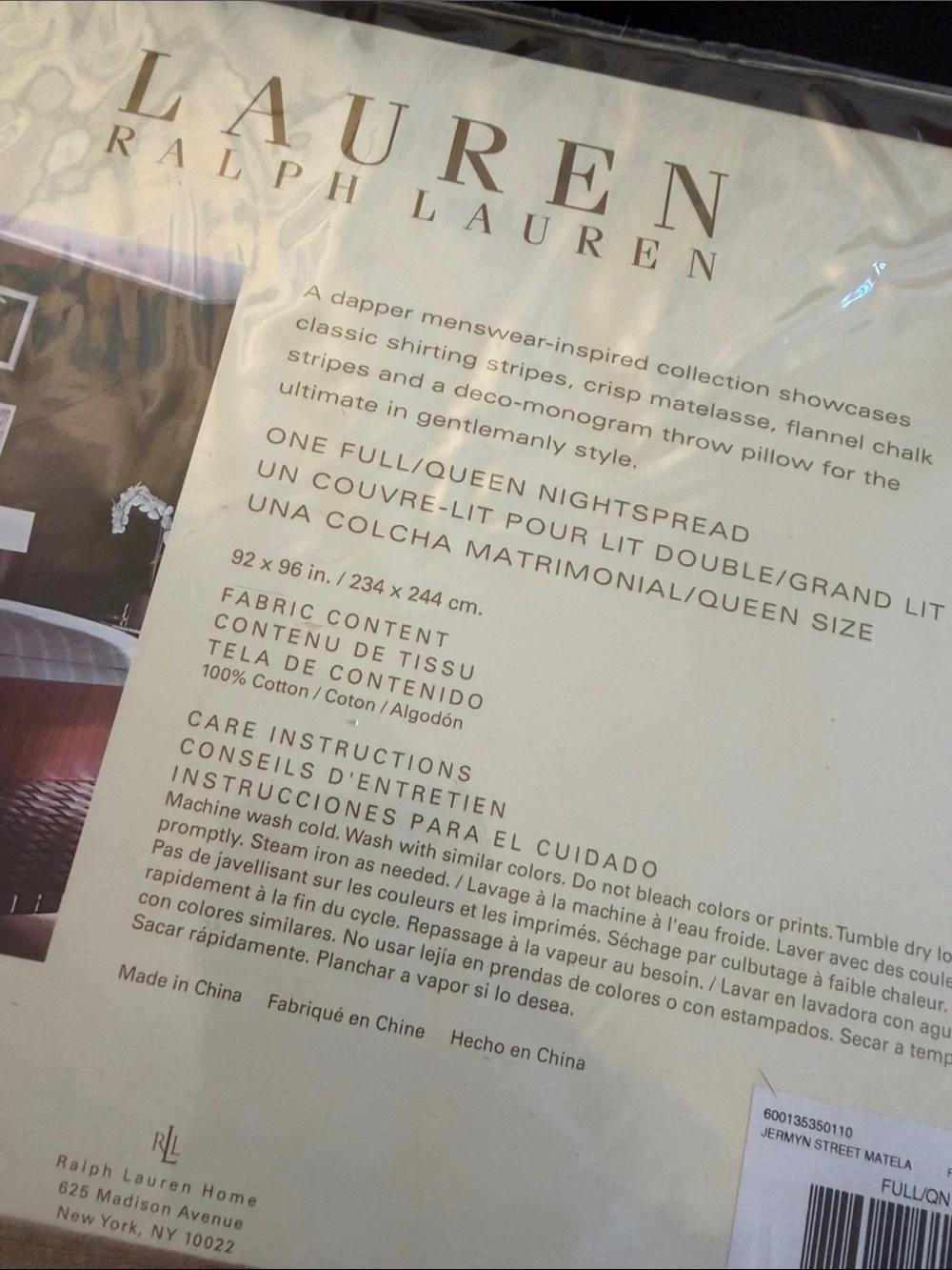 NWT Lauren Ralph Lauren White Textured Full/Queen Coverlet